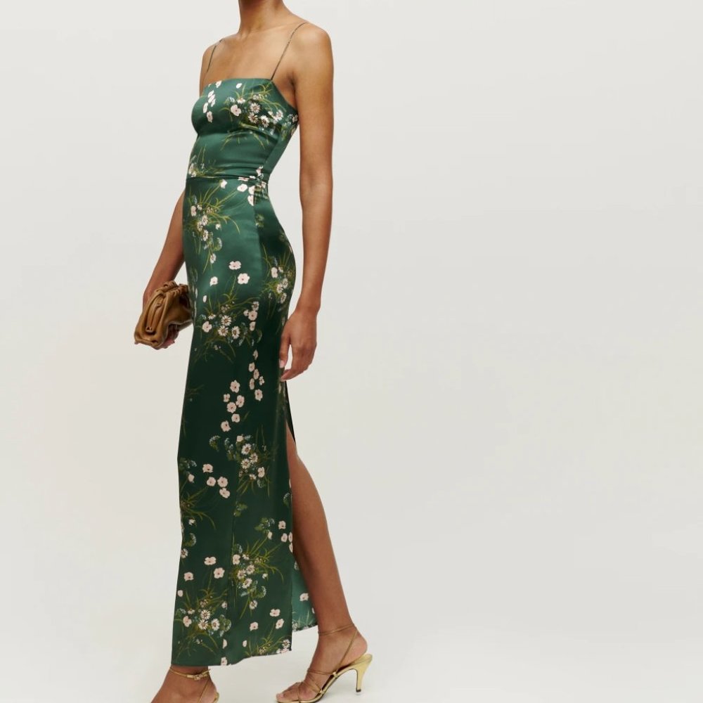 NWT Reformation Petites Frankie Silk Dress